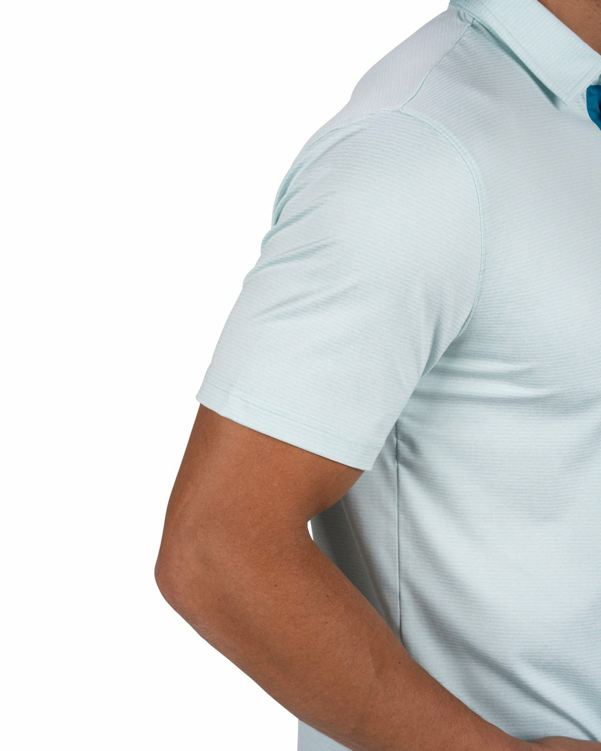 Men's Breathable Mint Green Performance Polo for Golf or Business