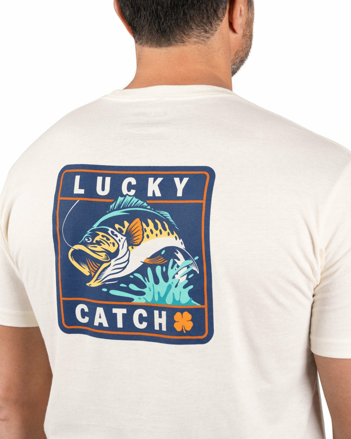 Retro Men's Beige Graphic Tee for Fishing & Outdoors