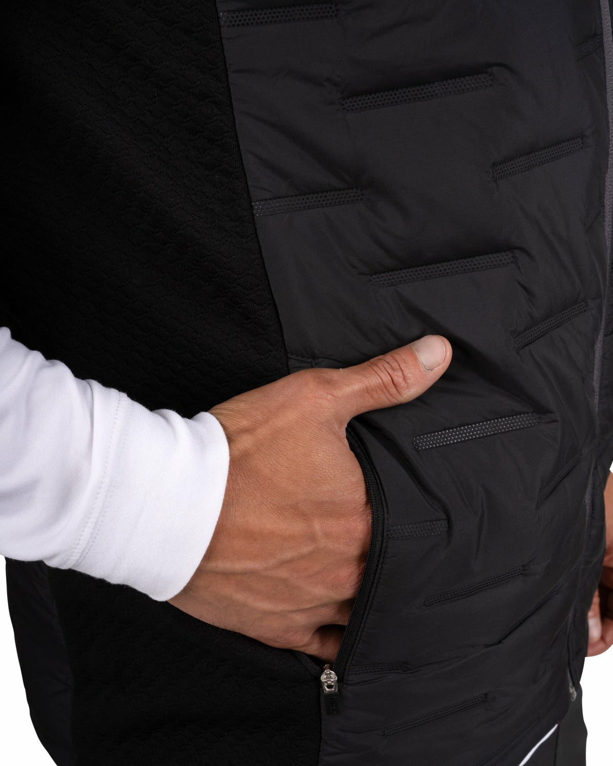 Trendy Men's Black Golf Vest for Everyday Style