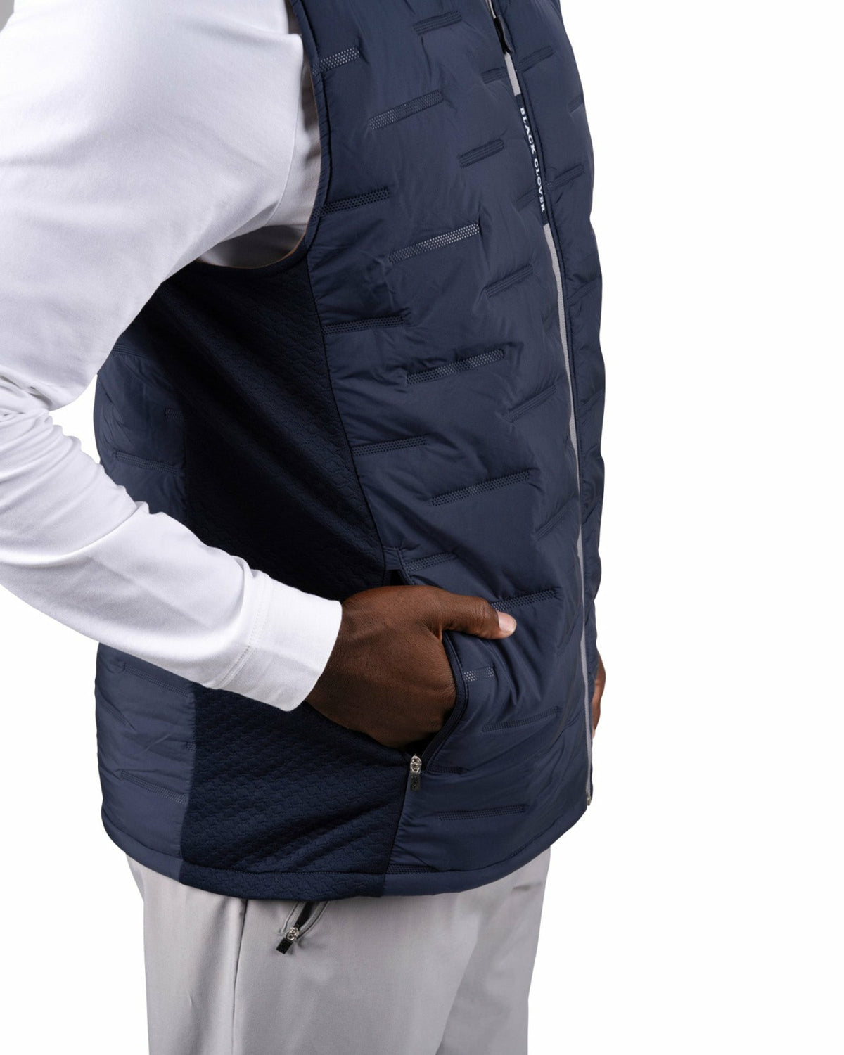Trendy Men's Navy Blue Golf Vest for Everyday Style