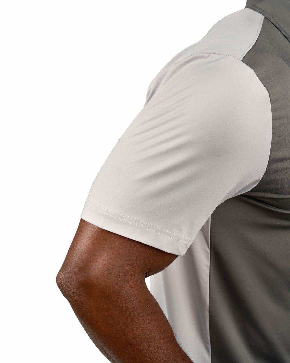 Men's Charcoal and Light Grey Contrasting Golf or Business Polo