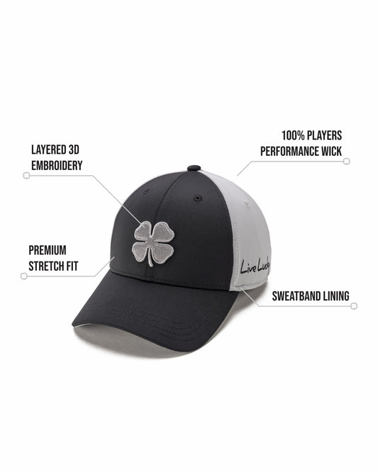 Grey and Black Premium Clover Hat for Golf and Lifestyle