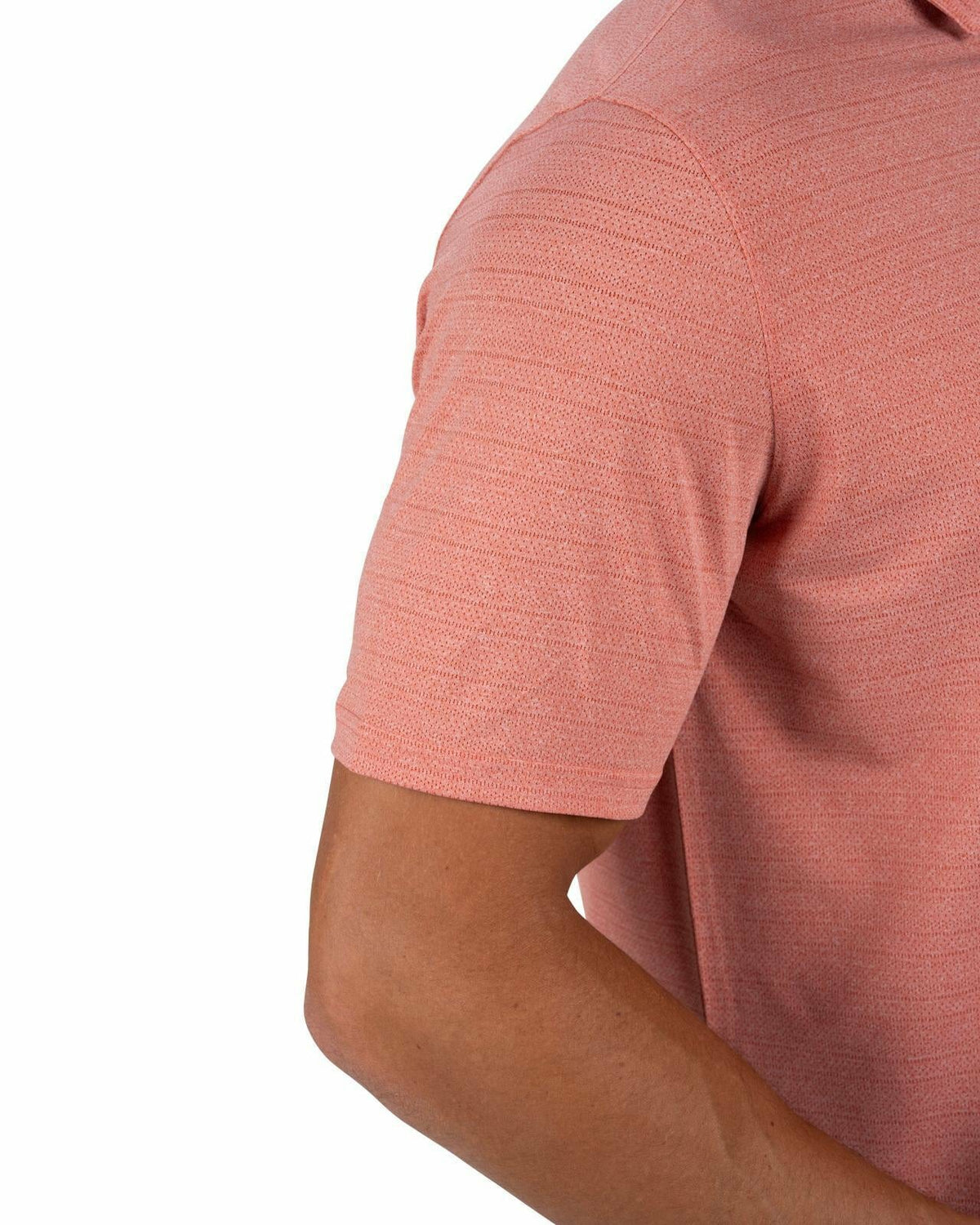 Dark Orange Jacquard Textured Polo for Golf or Business