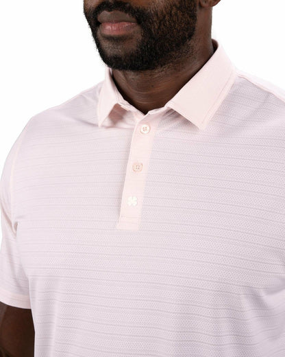 Light Pink Jacquard Textured Polo for Golf or Business
