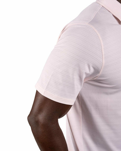 Light Pink Jacquard Textured Polo for Golf or Business