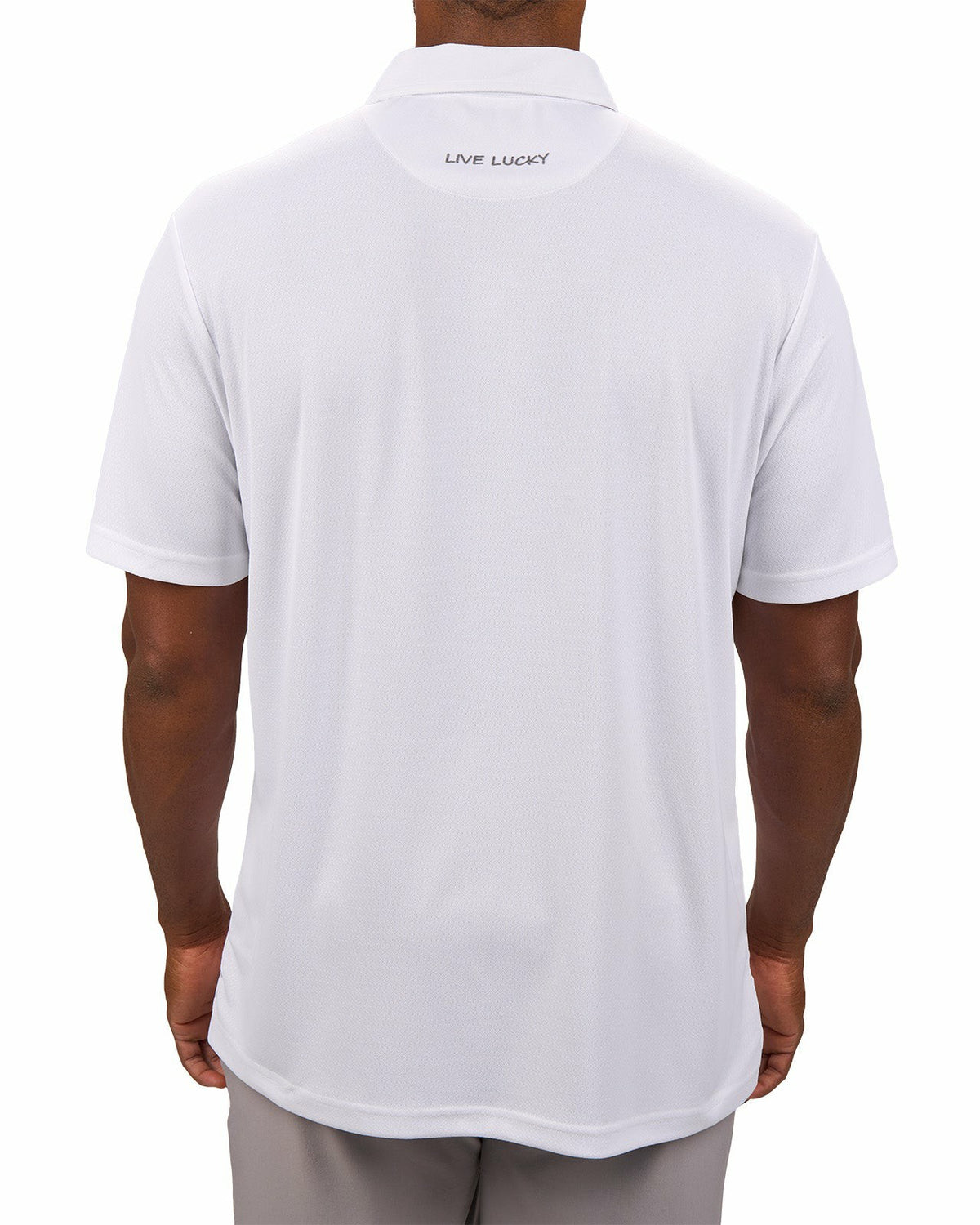 Men's Solid White Golf Polo - America 250th Edition
