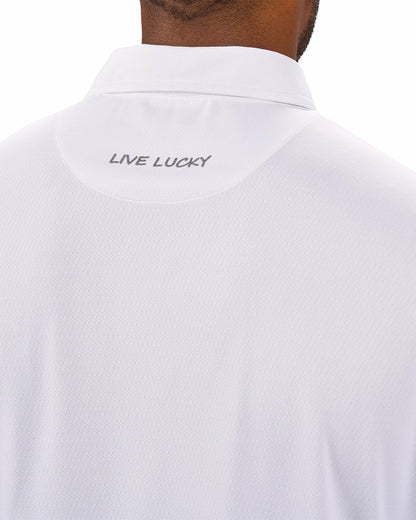 Men's Solid White Golf Polo - America 250th Edition