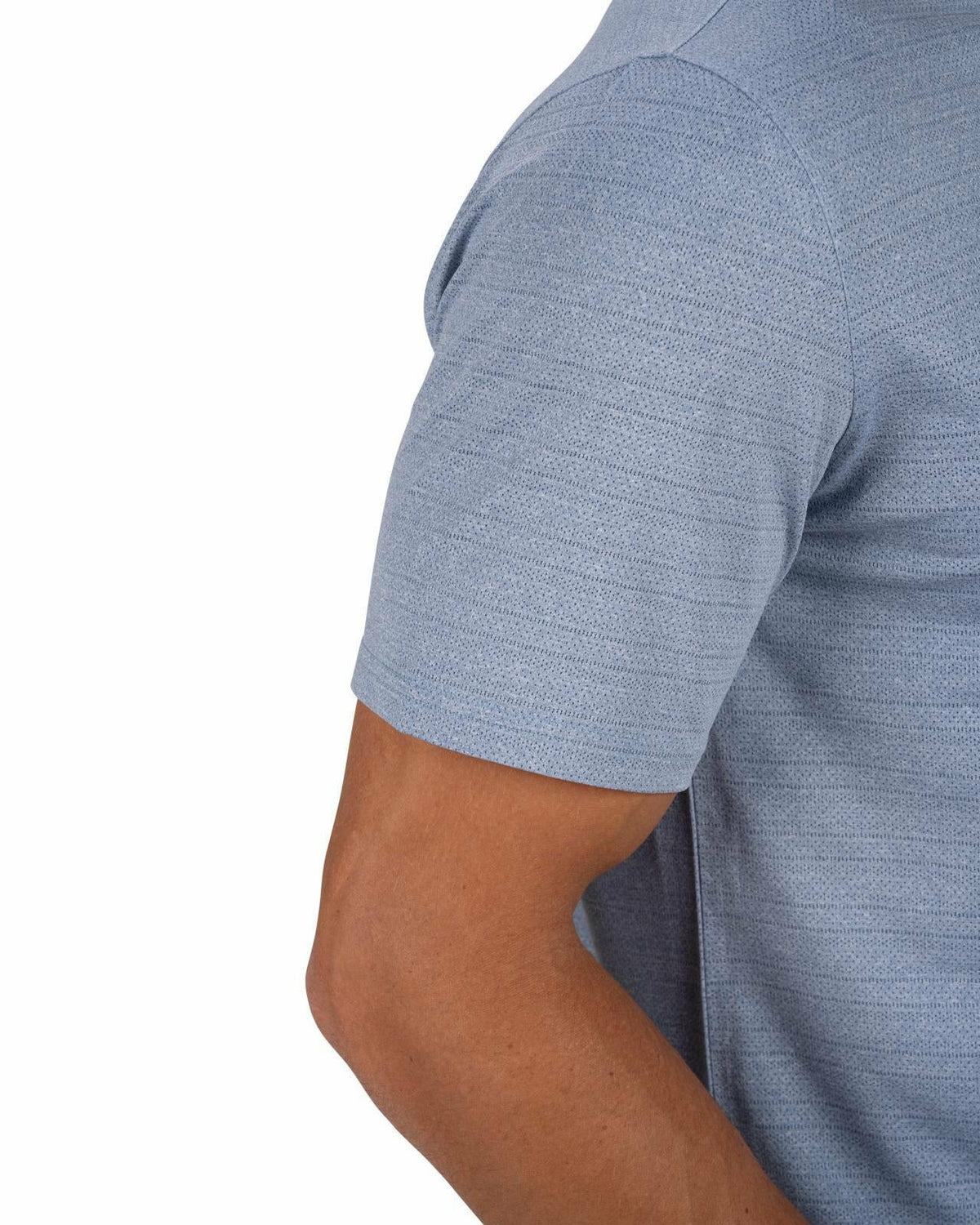 Blue Jacquard Textured Polo for Golf or Business