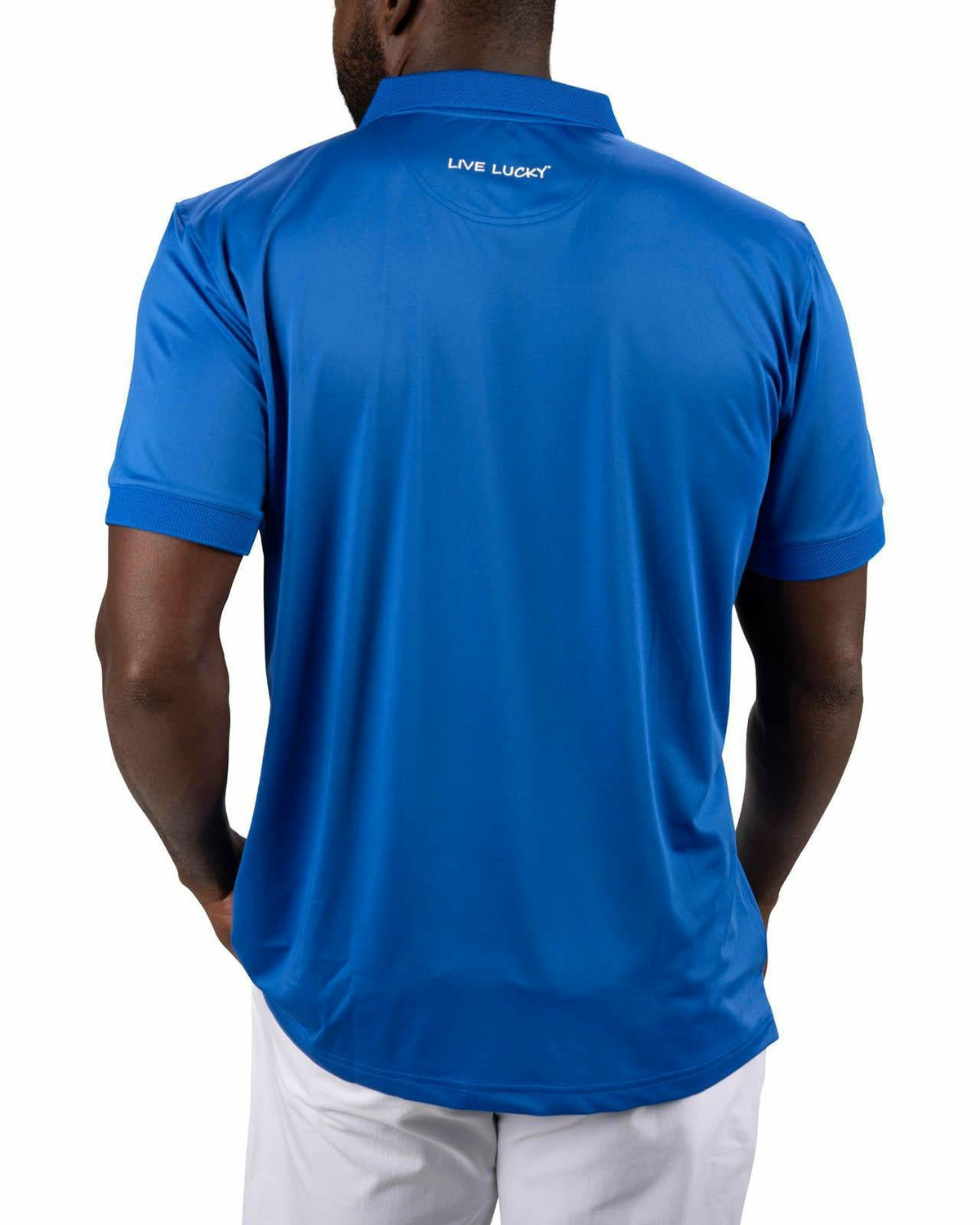 Modern Men's Blue Performance Polo for Golf or Business