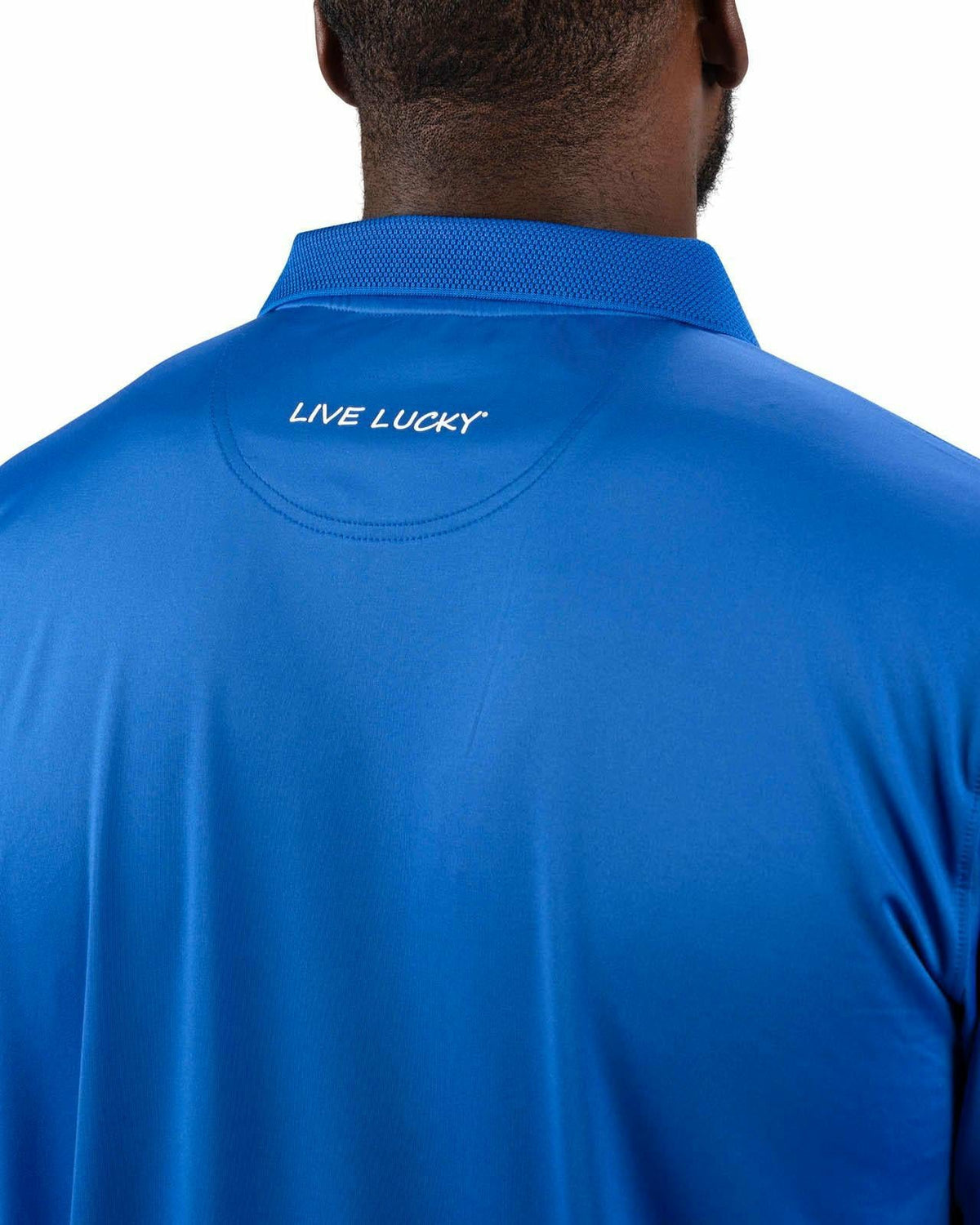 Modern Men's Blue Performance Polo for Golf or Business