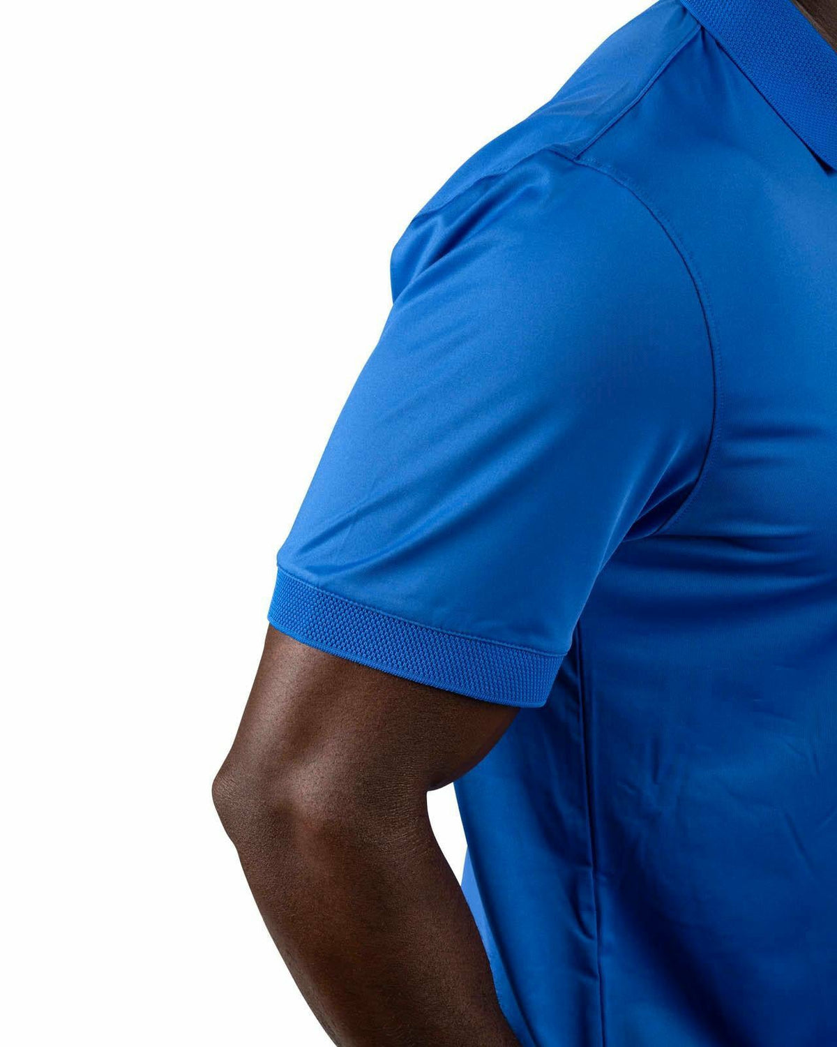 Modern Men's Blue Performance Polo for Golf or Business