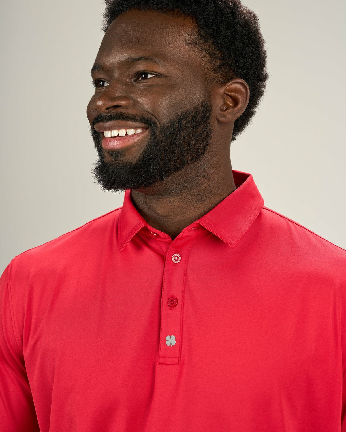 Men's Red Soft Performance Polo for Golf or Business