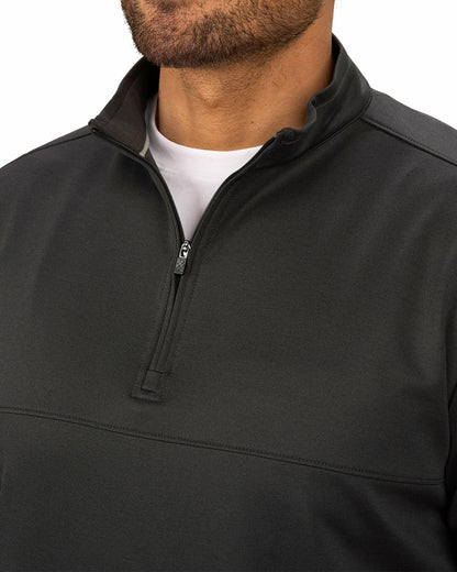 Men's Athletic Black Quarter-Zip Hoodie