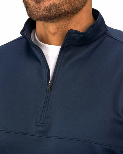 Men's Athletic Navy Quarter-Zip Hoodie