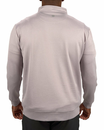Men's Athletic Light Grey Quarter-Zip Hoodie