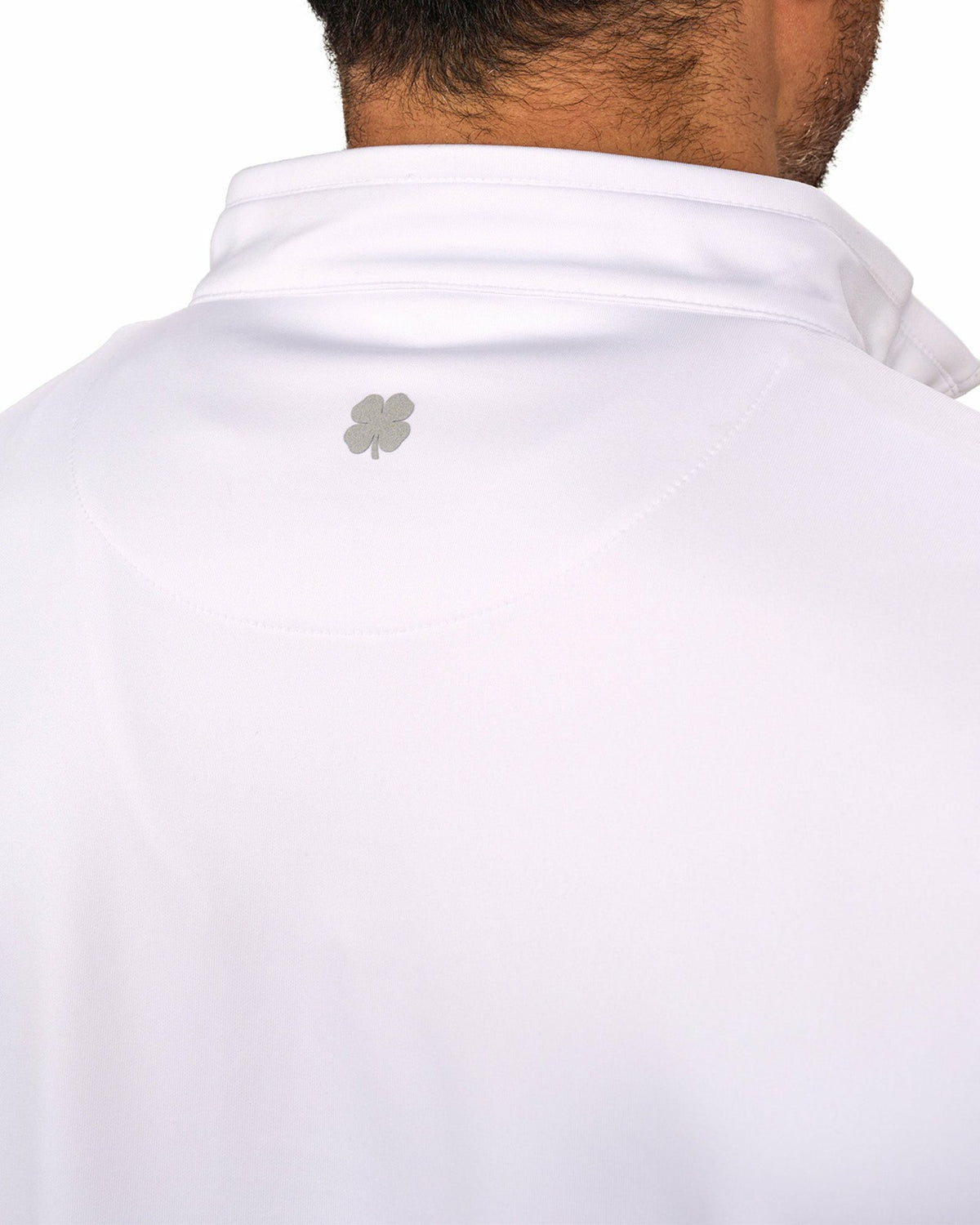 Men's Athletic White Quarter-Zip Hoodie