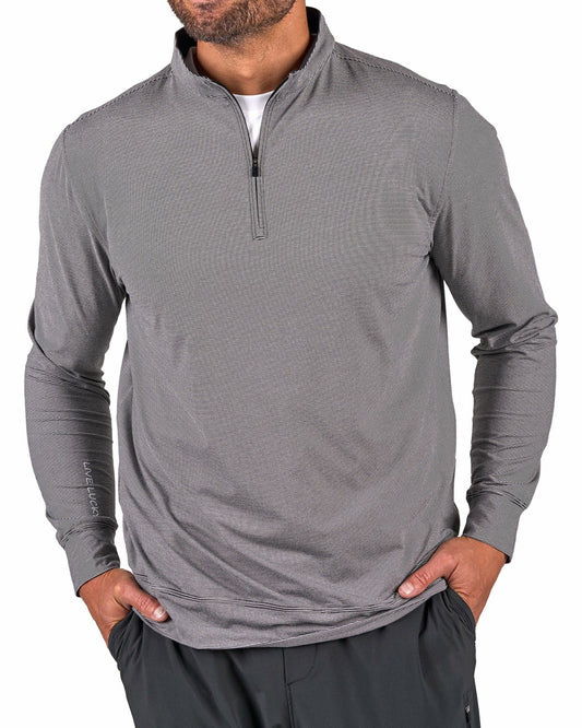 Men's Versatile Black Quarter-Zip Sweatshirt for Style and Comfort