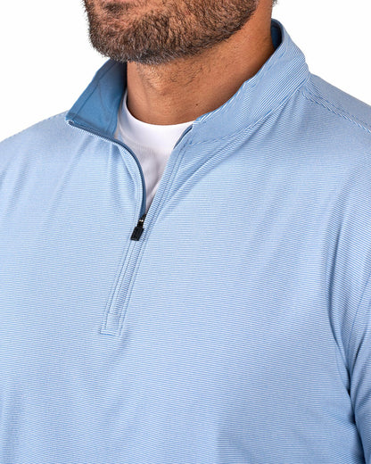 Men's Versatile Blue Quarter-Zip Sweatshirt for Style and Comfort