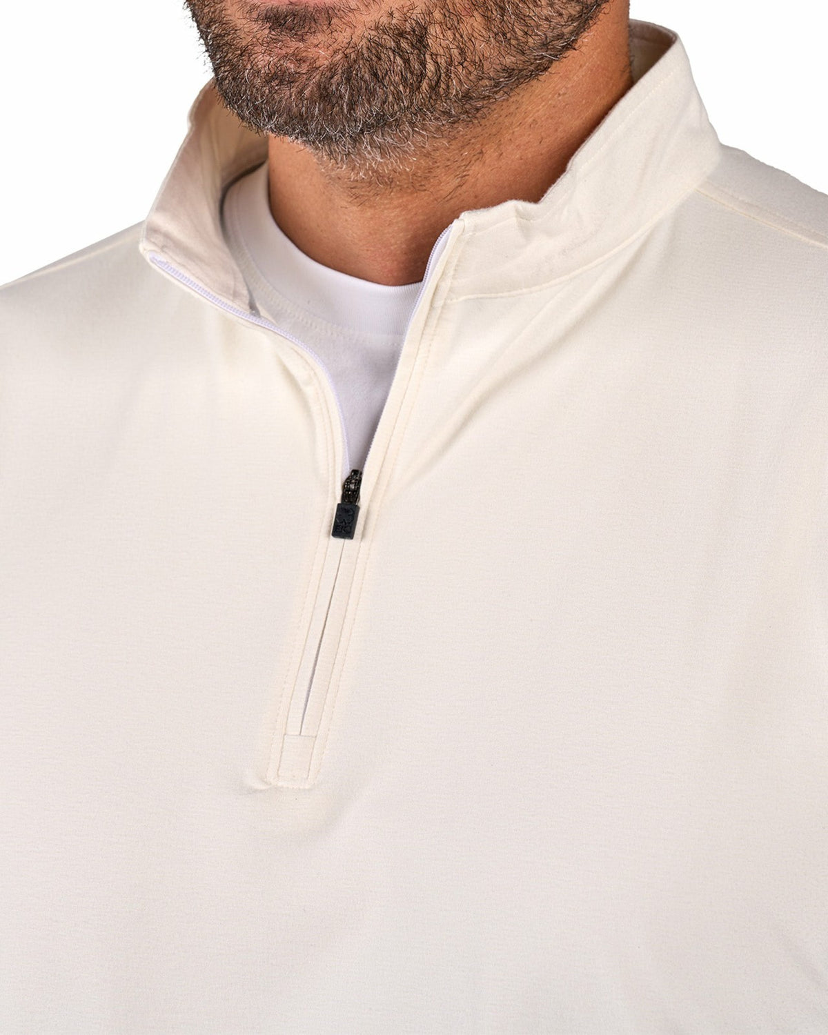 Men's Versatile White Quarter-Zip Sweatshirt for Style and Comfort