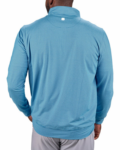 Men's Versatile Blue Quarter-Zip Sweatshirt for Style and Comfort