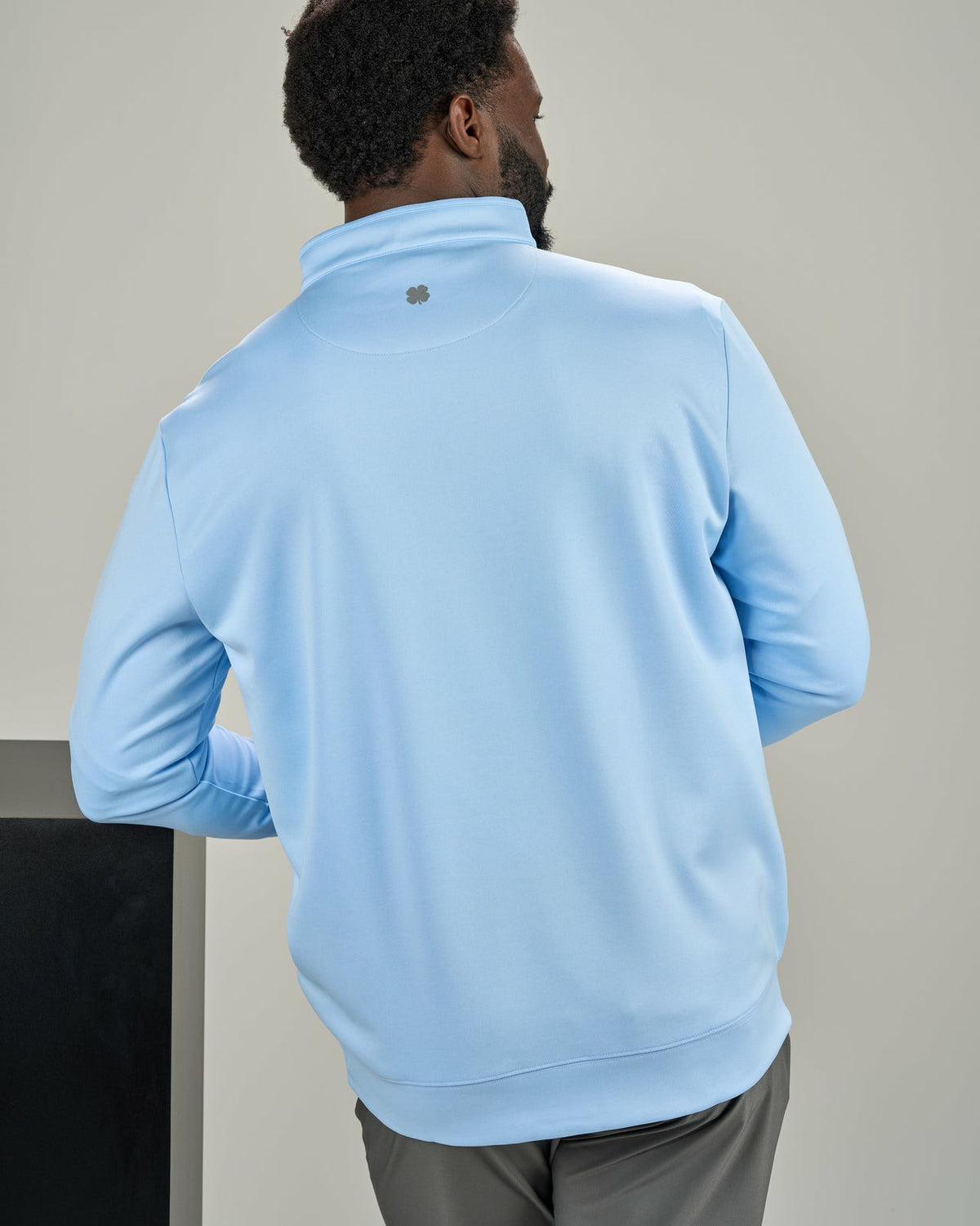 Men's Athletic Blue Quarter-Zip Hoodie