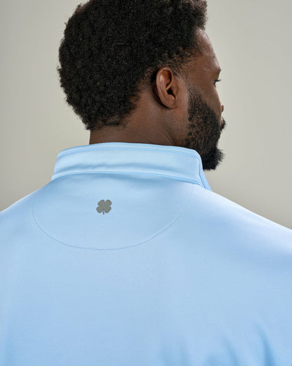Men's Athletic Blue Quarter-Zip Hoodie