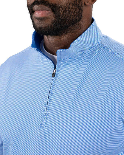 Men's Versatile Blue Quarter-Zip Sweatshirt for Style and Comfort