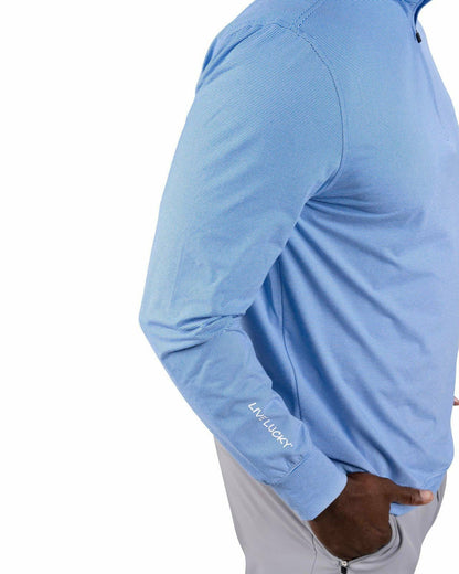 Men's Versatile Blue Quarter-Zip Sweatshirt for Style and Comfort