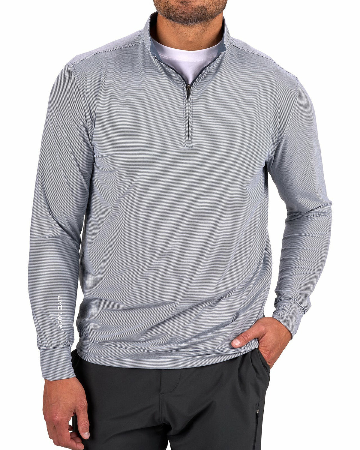 Men's Versatile Black Quarter-Zip Sweatshirt for Style and Comfort