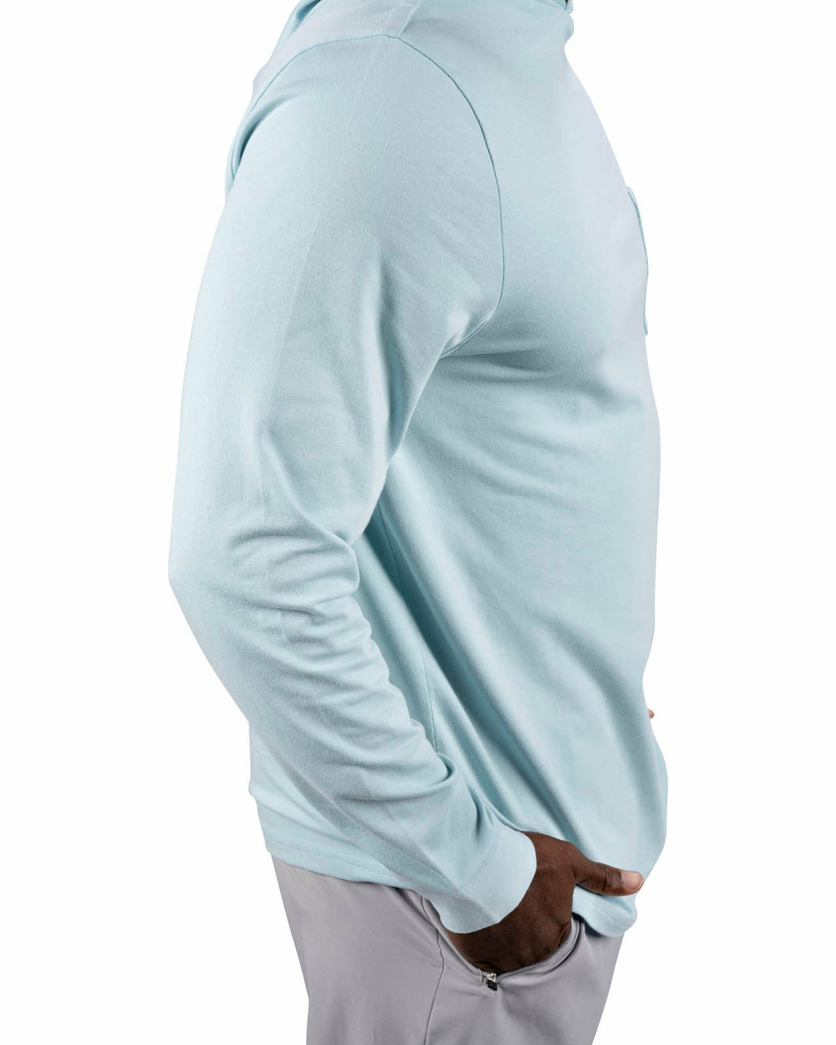 Lightweight Long-Sleeved Blue Super Soft Men's Hoodie