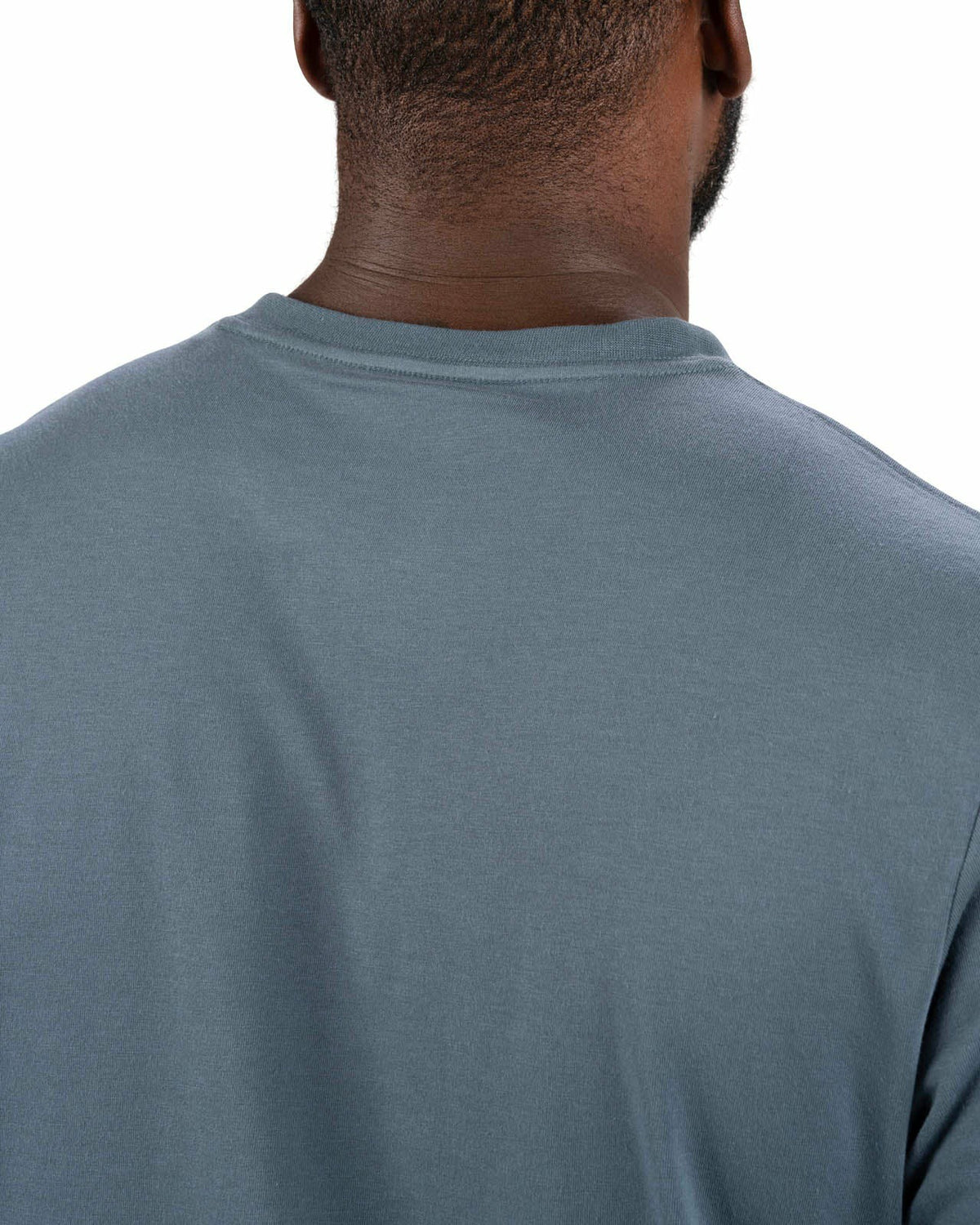 Luxury Short-Sleeved Dark Grey Men's Pocket Tee