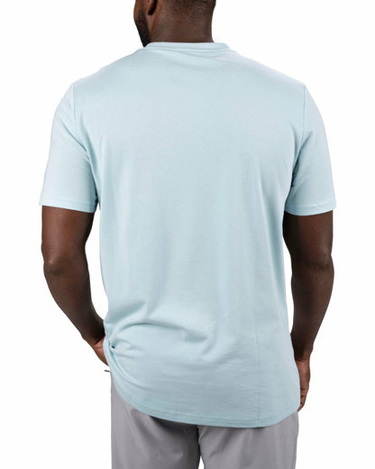 Luxury Short-Sleeved Mint Green Men's Pocket Tee