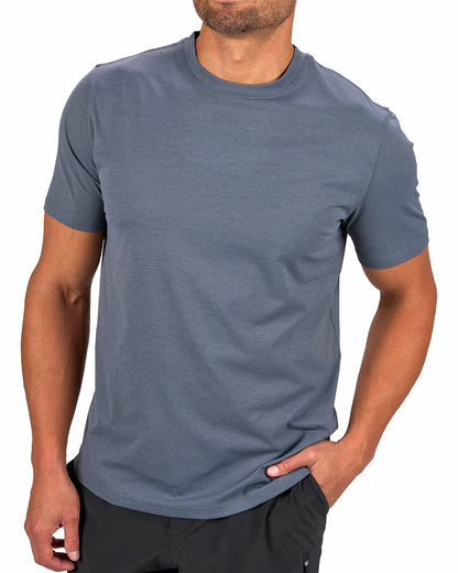 Men's Athletic Short Sleeve Dark Grey T-Shirt