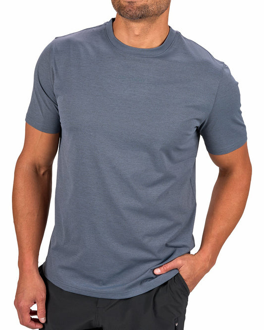 Men's Athletic Short Sleeve Dark Grey T-Shirt