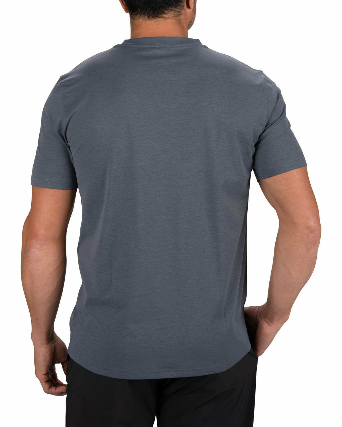 Men's Athletic Short Sleeve Dark Grey T-Shirt