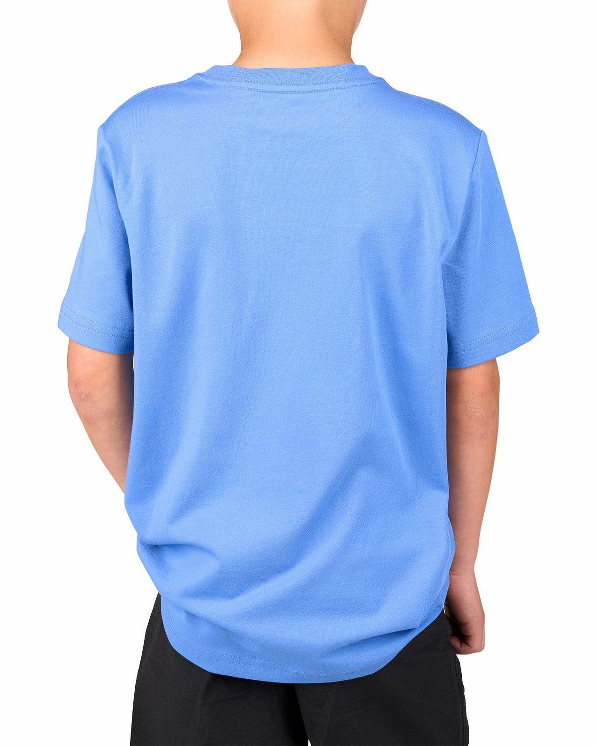 Lightweight Luxury Short-Sleeved Blue Kids' Pocket Tee For Golf or Play