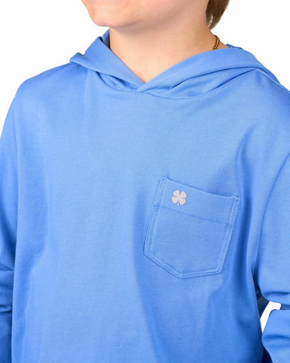 Lightweight Long-Sleeved Blue Super Soft Kids' Hoodie