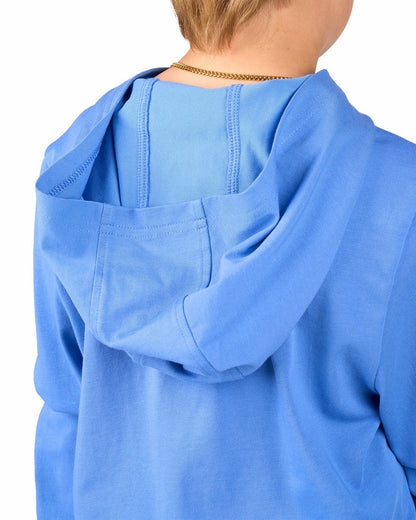 Lightweight Long-Sleeved Blue Super Soft Kids' Hoodie