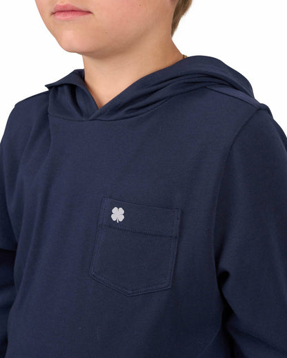 Lightweight Long-Sleeved Navy Blue Super Soft Kids' Hoodie