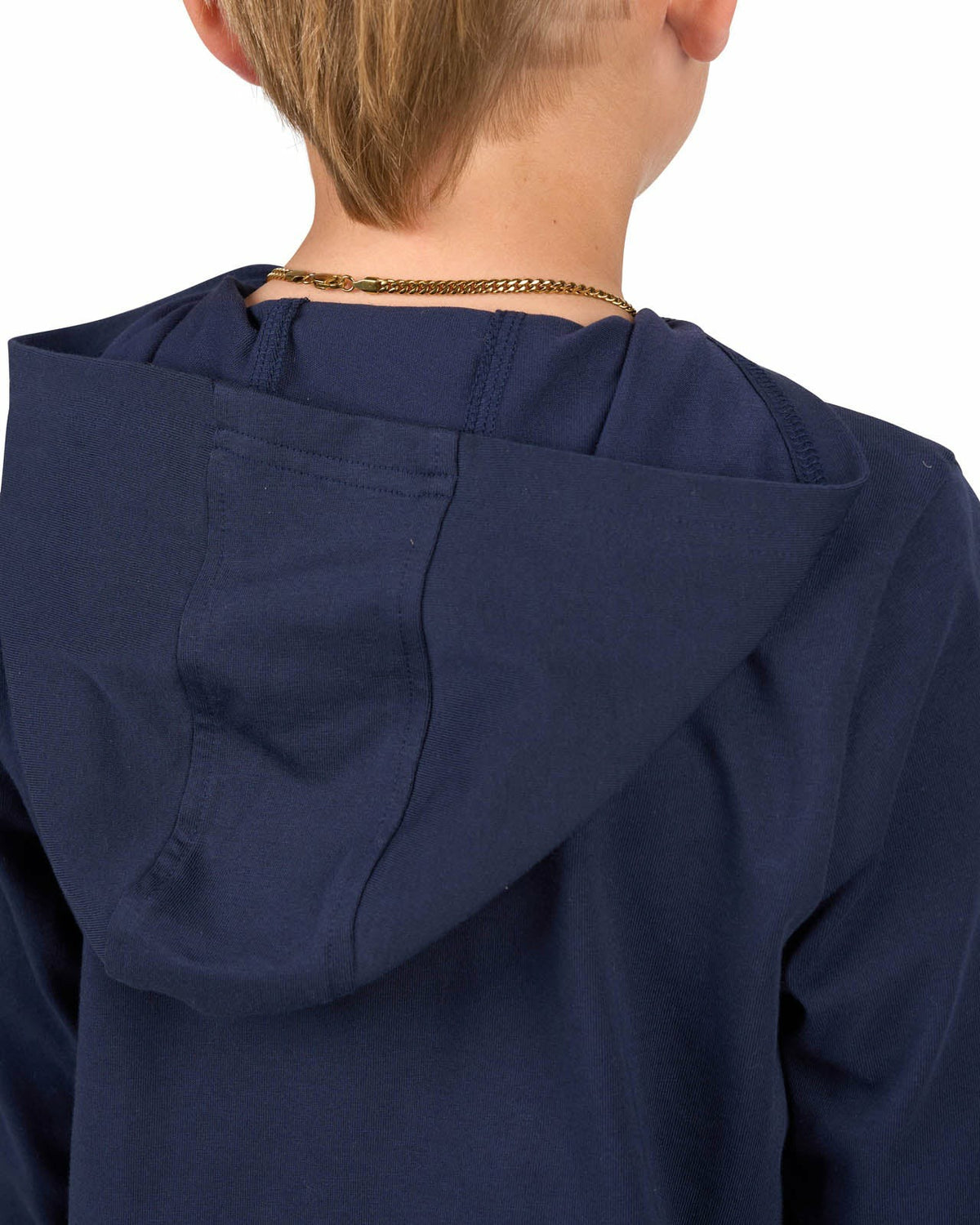 Lightweight Long-Sleeved Navy Blue Super Soft Kids' Hoodie