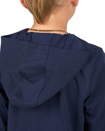 Lightweight Long-Sleeved Navy Blue Super Soft Kids' Hoodie