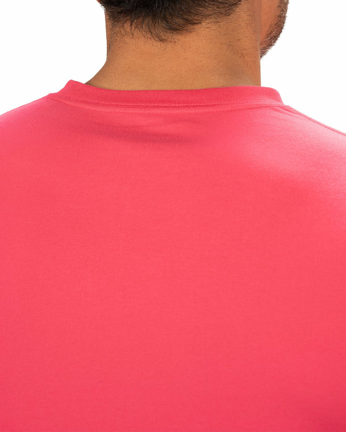 Lightweight Luxury Short-Sleeved Bright Pink Men's Pocket Tee