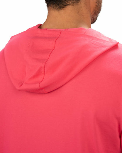 Lightweight Long-Sleeved Bright Pink Super Soft Men's Hoodie