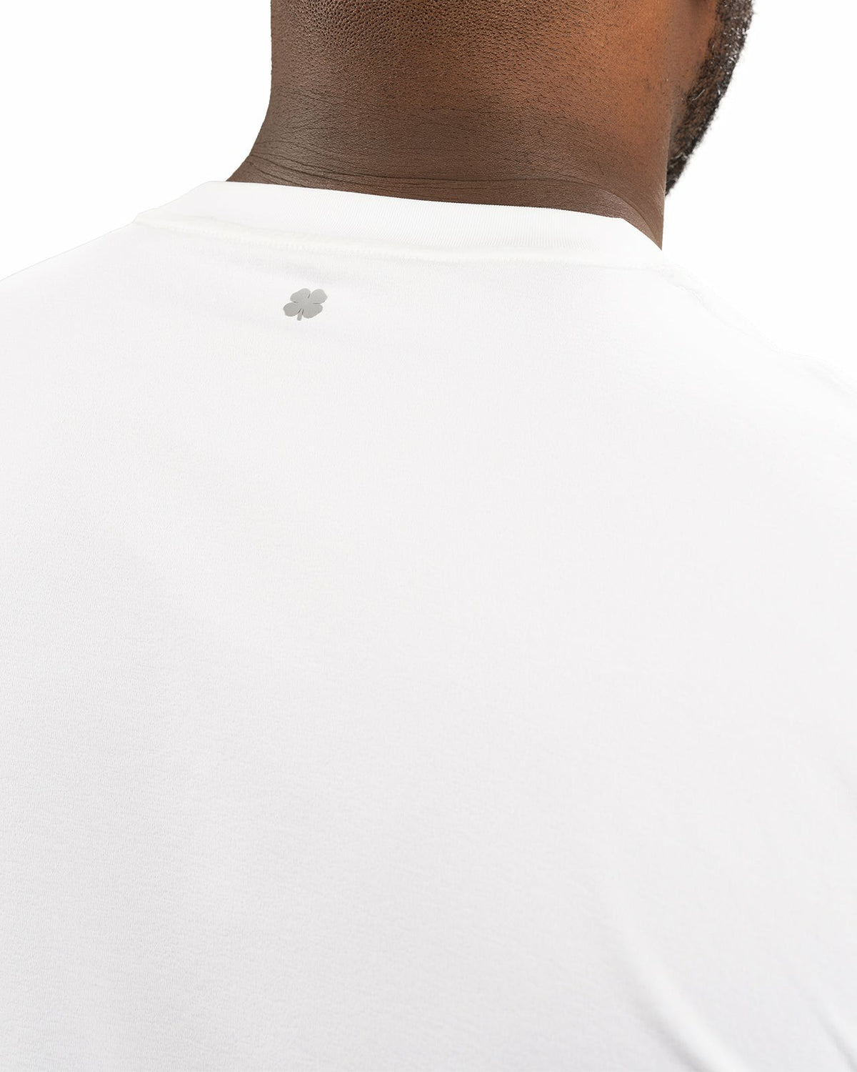 Poly Slub Stretch Short Sleeve White T-Shirt