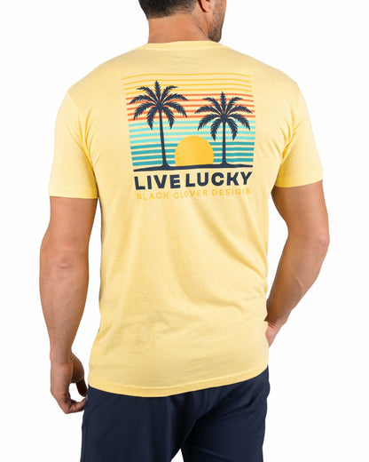 Bright Yellow Men's Graphic Tee for Golf & Casual Wear