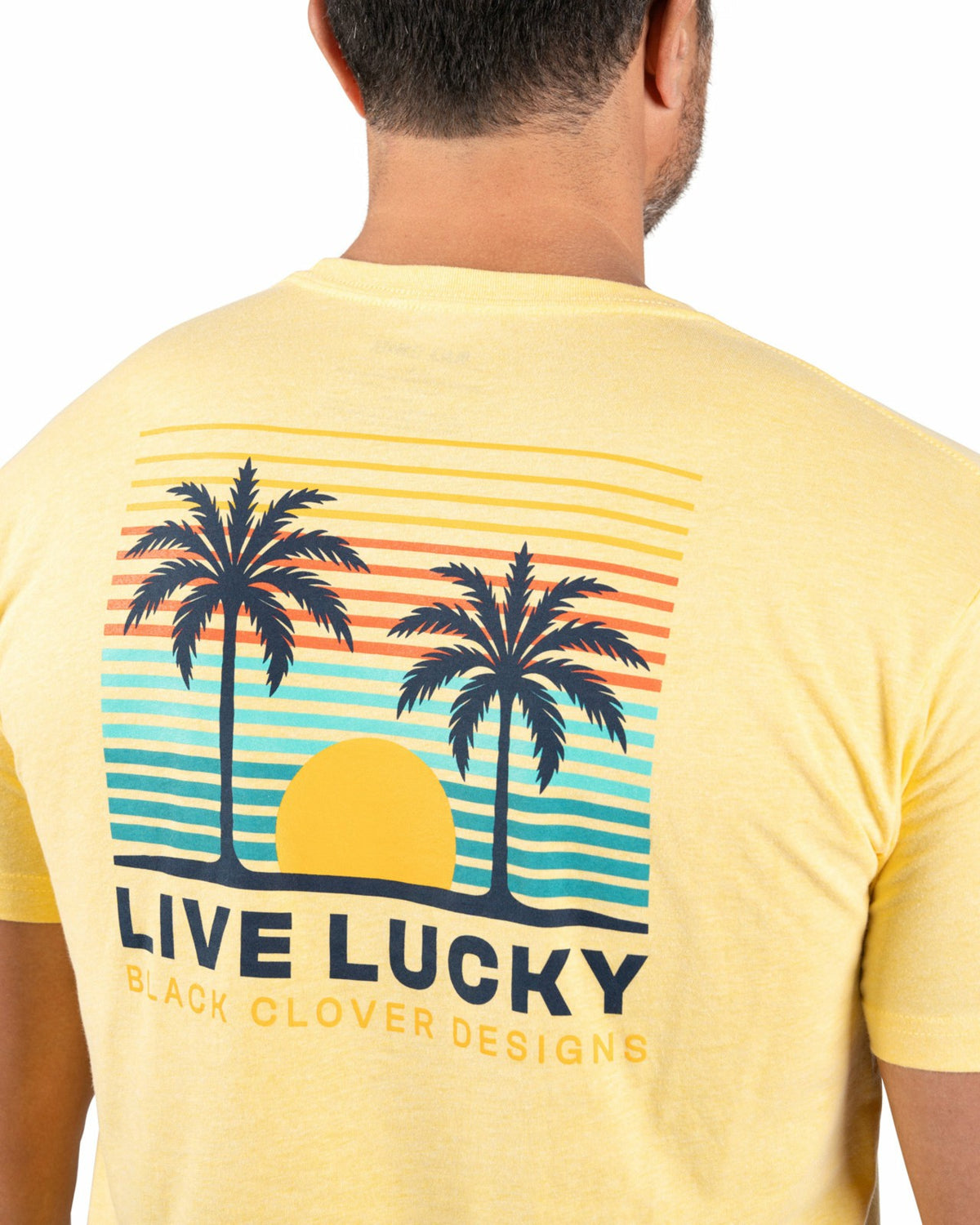 Bright Yellow Men's Graphic Tee for Golf & Casual Wear