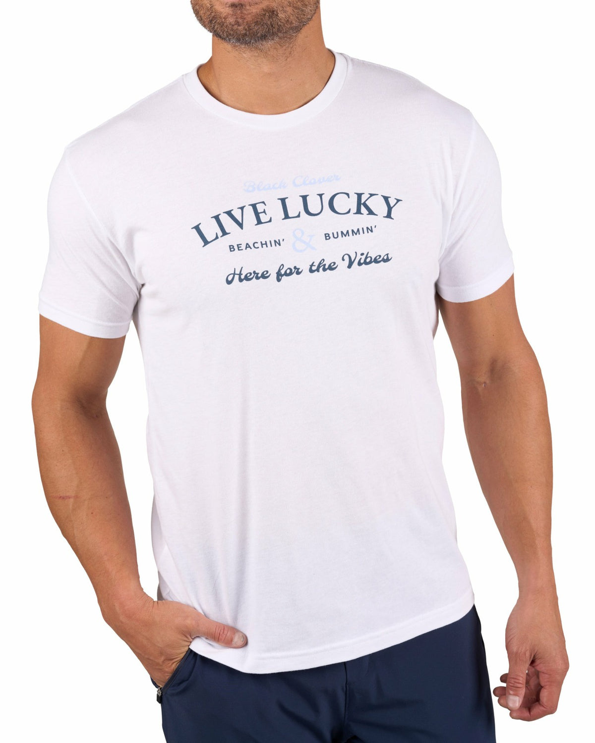 White Men's Graphic Tee for Golf & Casual Wear