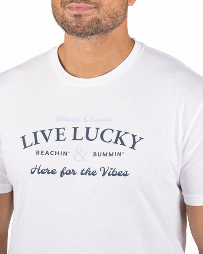 White Men's Graphic Tee for Golf & Casual Wear