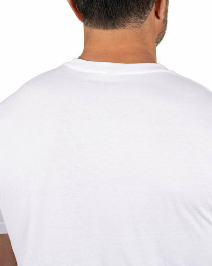 White Men's Graphic Tee for Golf & Casual Wear
