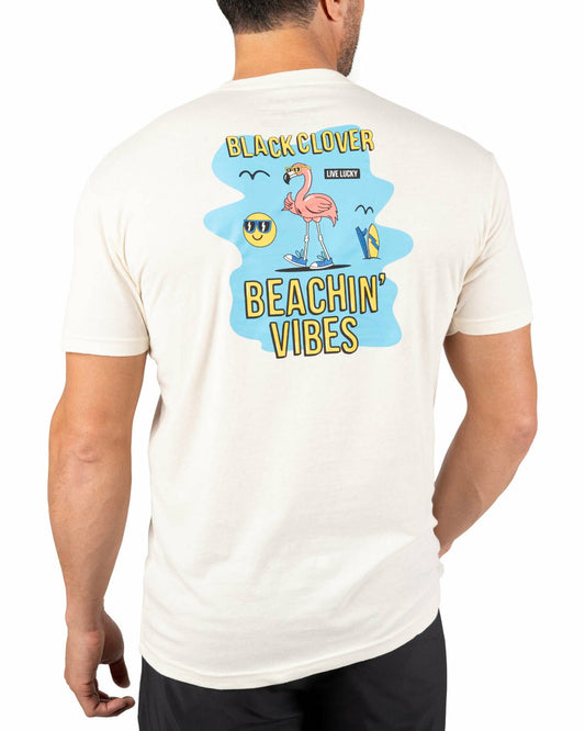 Beige Men's Graphic Tee for Golf & Casual Wear